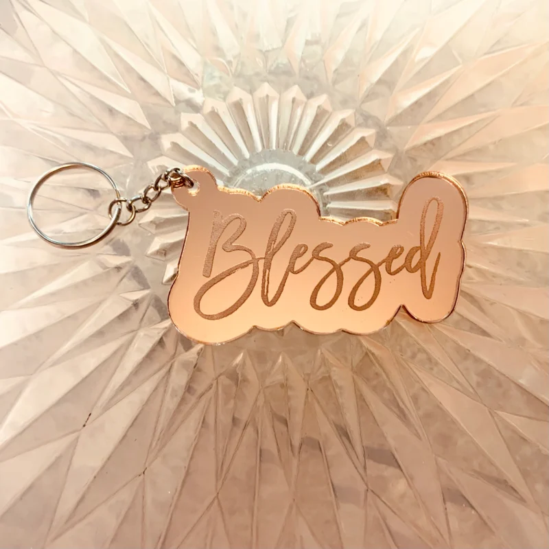 Blessed Gold Metal Key Chain