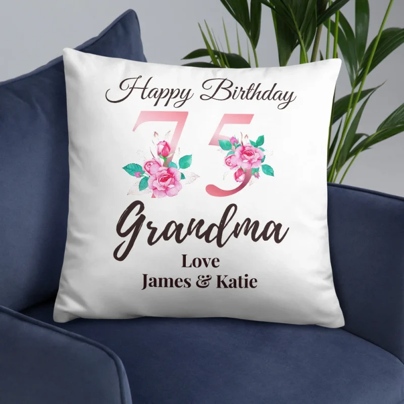 75th Birthday Pillow For Her 