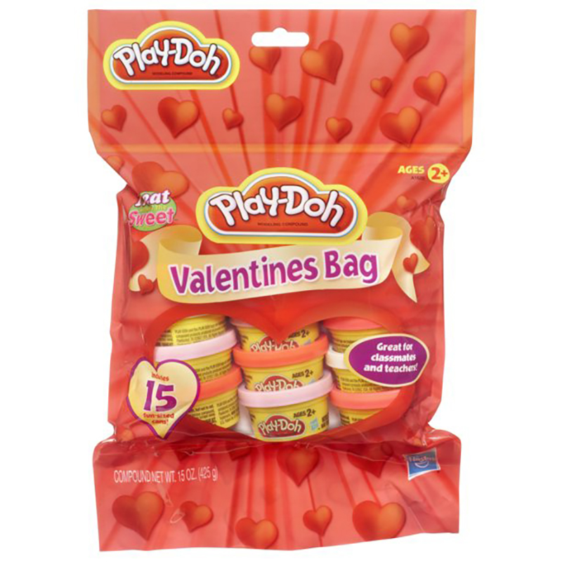 Play Doh valentine bags