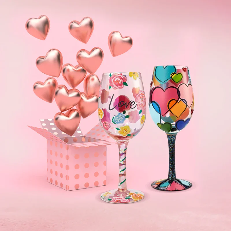 Valentine's Day Wine Glasses