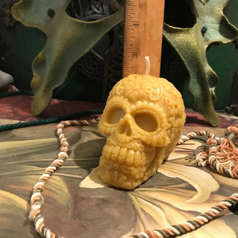 Carved Skull Candles