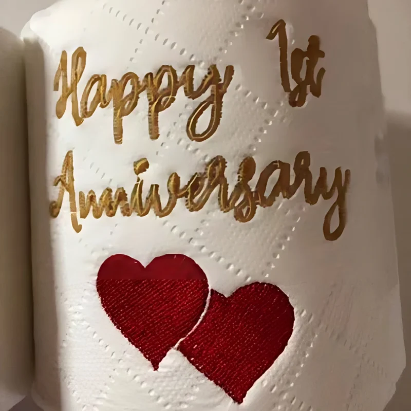“Happy 1st Anniversary” Toilet Paper