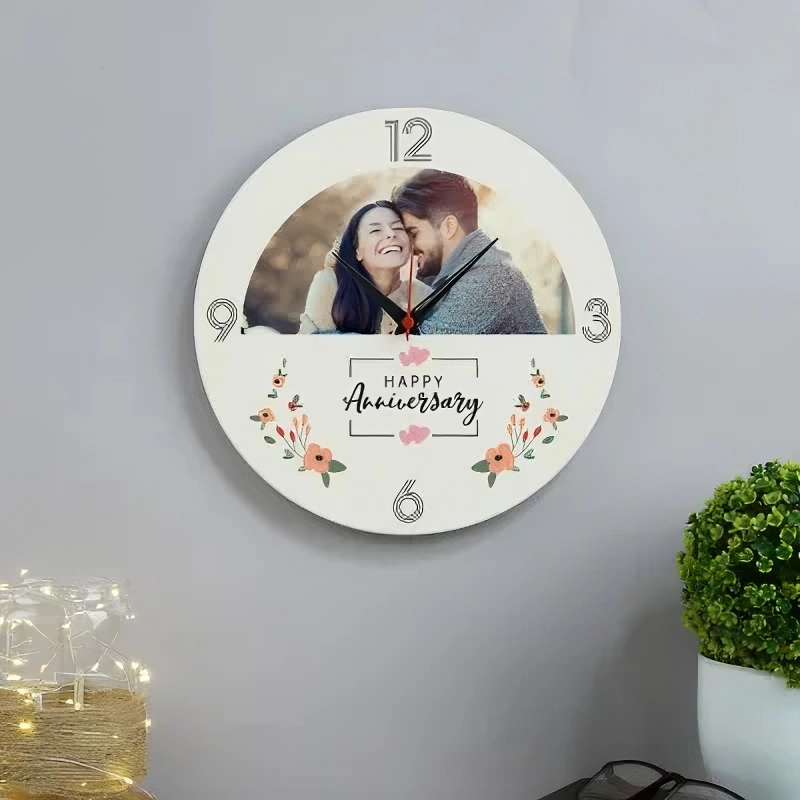 1st Anniversary Personalized Wall Clock