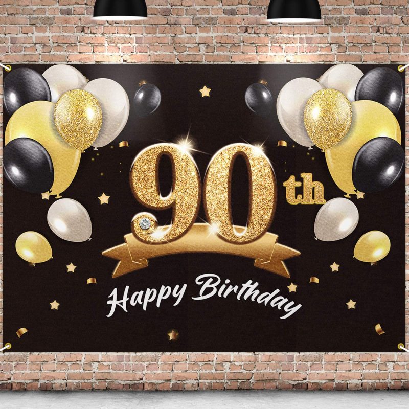 90th Birthday Banner
