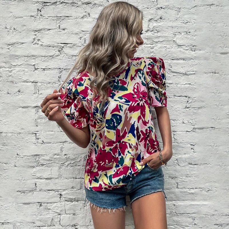 Floral Loose Casual Blouses