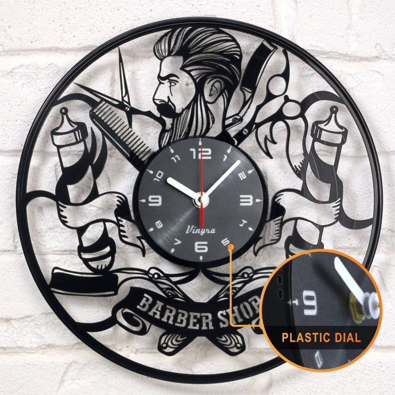 Hairdresser Record Wall Clock