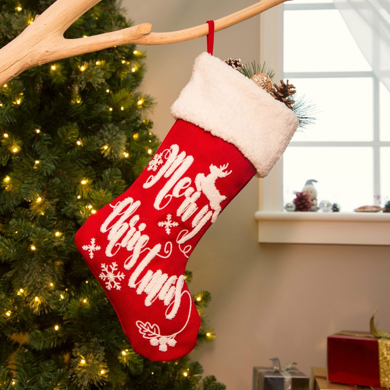 Hang Christmas Stockings From a Branch