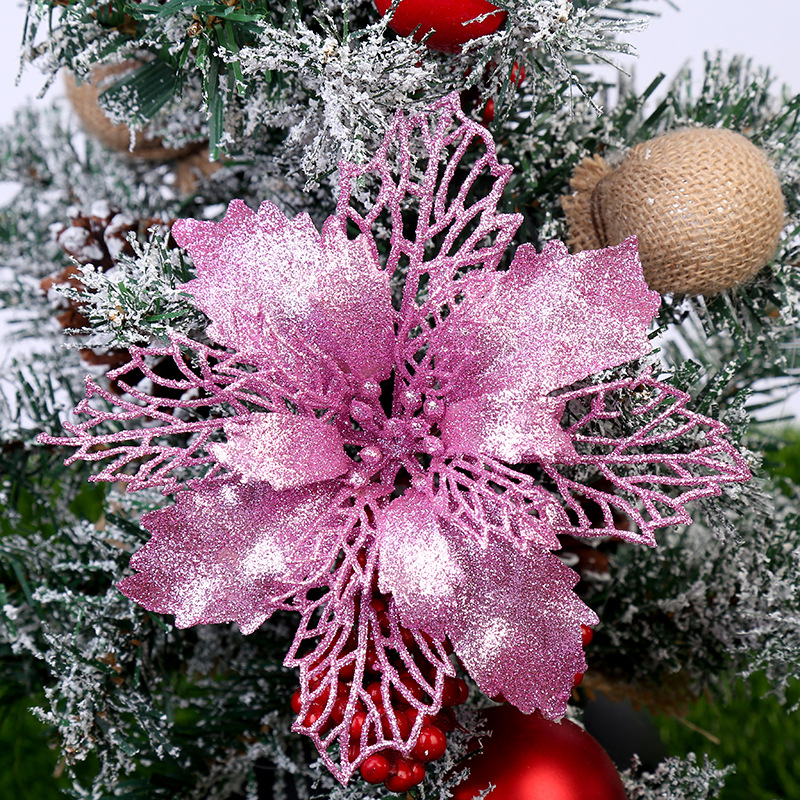 Pink Poinsettia Wreath