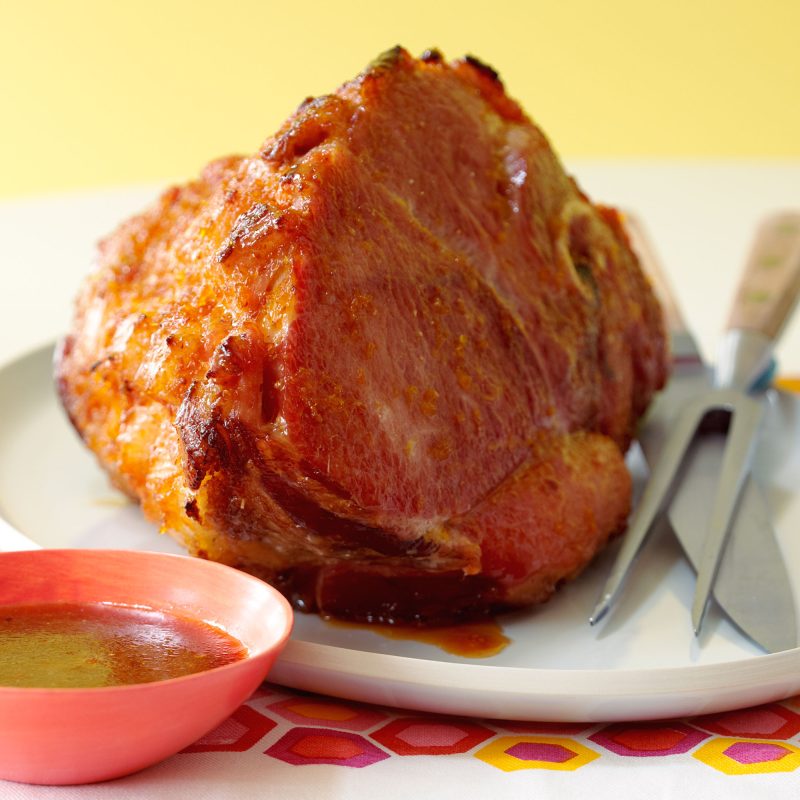Spiced Brown Sugar Ham with Apple Jus