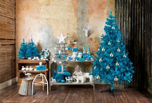 Blue And White Christmas Tree Ideas